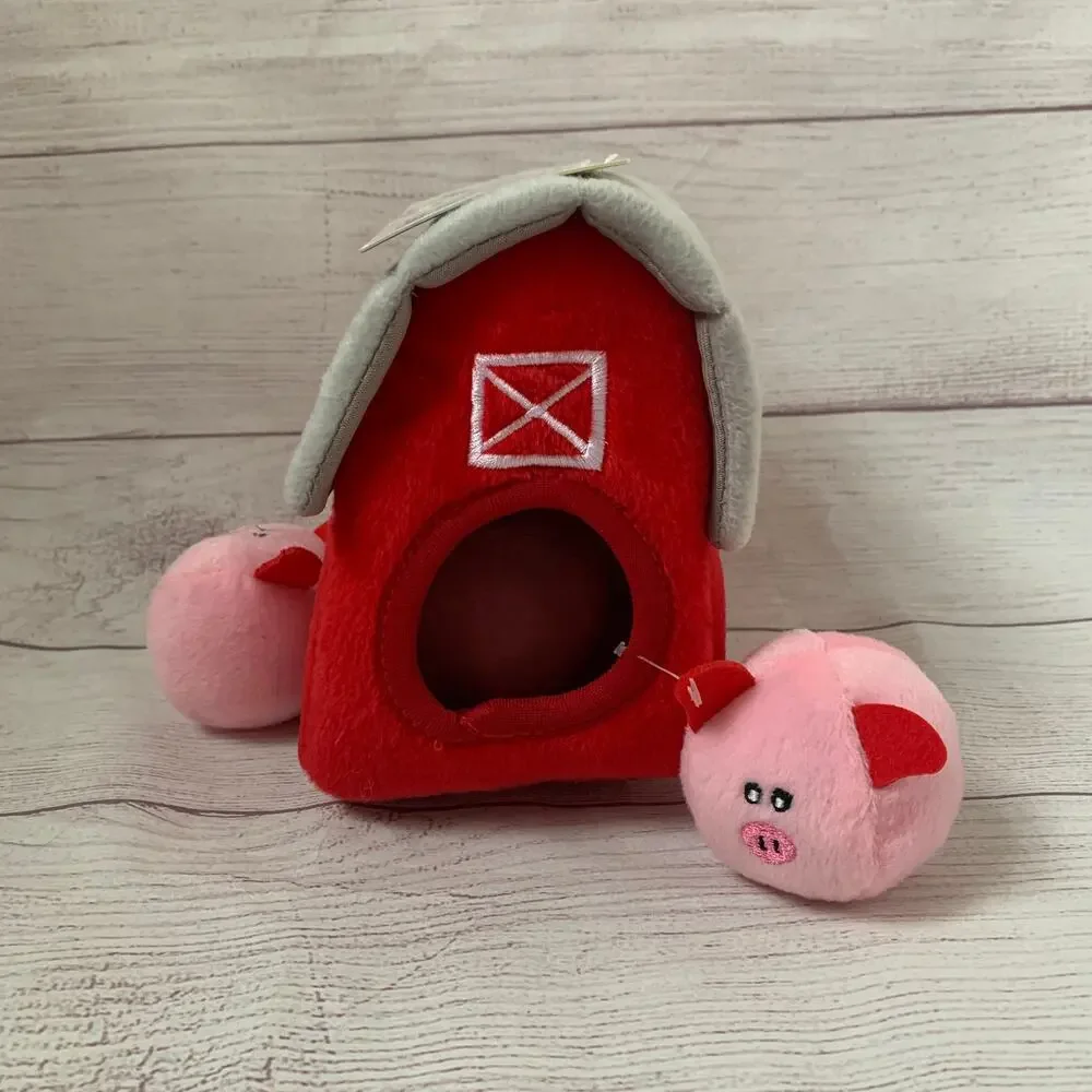 Zippy Paws Barn with Pigs Interactive Puzzle Dog Toy Farm Hide & Seek Squeaker